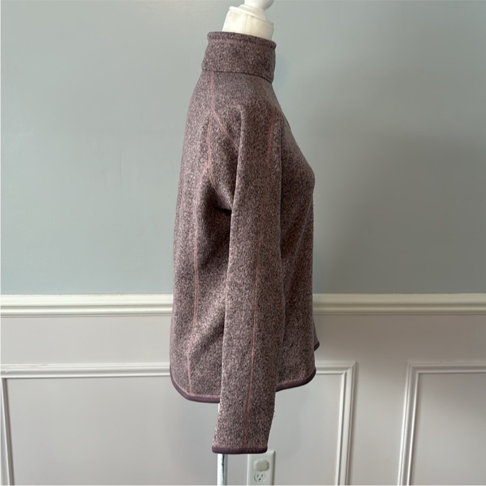 Women's Purple Quarter-Zip Sweater - Picture 11 of 14
